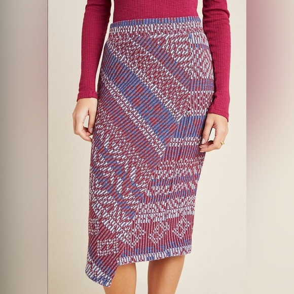 Anthropologie Maeve Carolina Knit Pencil Skirt XS - Picture 2 of 9